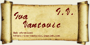 Iva Vantović vizit kartica